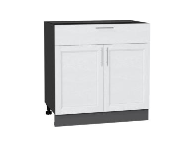 Шкаф нижний с 1 ящиком Сканди 800 White Softwood / Graphite