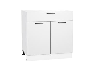Шкаф нижний с 1 ящиком Флэт 800 White In 2S / Белый
