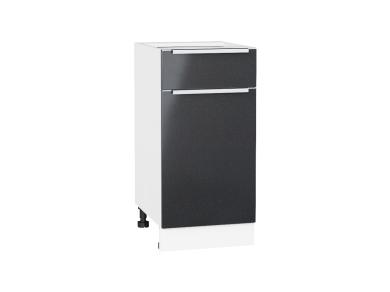 Шкаф нижний с 1 ящиком Фьюжн 400 Anthracite / Белый
