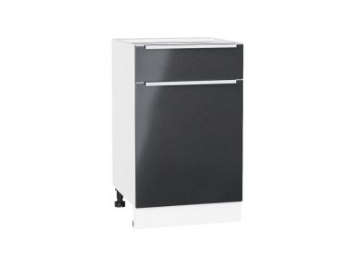 Шкаф нижний с 1 ящиком Фьюжн 500 Anthracite / Белый