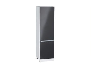 Шкаф пенал Фьюжн 600 (для верхних шкафов 720) Anthracite / Белый