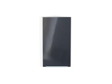 Шкаф верхний торцевой Фьюжн 300 Anthracite / Белый