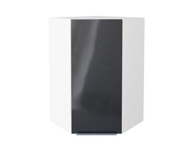 Шкаф верхний угловой Фьюжн 590Н Anthracite / Белый