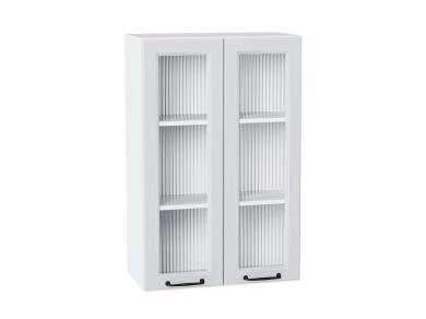 Шкаф верхний со стеклом Moru Ницца Royal 600Н Blanco / Белый