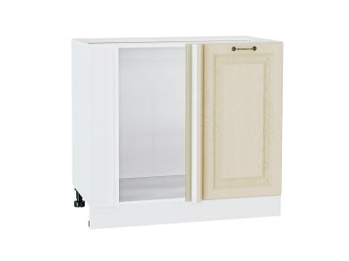 Шкаф нижний угловой Ницца 990М Дуб крем / Белый