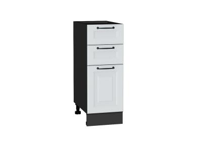 Шкаф нижний с 3-мя ящиками Ницца Royal 300 Blanco / Graphite