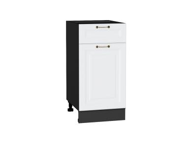 Шкаф нижний с 1 ящиком Ницца 400 Белый / Graphite