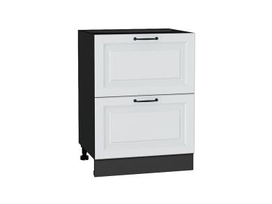 Шкаф нижний с 2-мя ящиками Ницца Royal 600 Blanco / Graphite