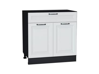 Шкаф нижний с 1 ящиком Ницца Royal 800 Blanco / Graphite