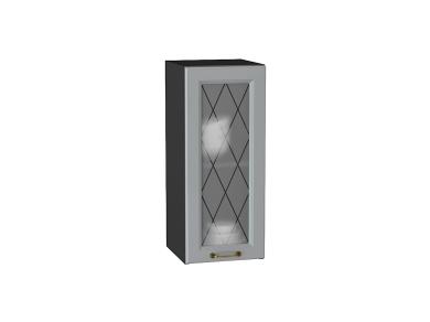 Шкаф верхний со стеклом Ницца 300 Графит / Graphite