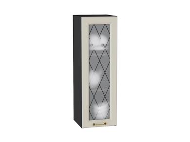 Шкаф верхний со стеклом Ницца 300Н Агат / Graphite
