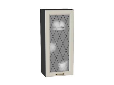 Шкаф верхний со стеклом Ницца 400Н Агат / Graphite