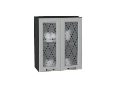 Шкаф верхний со стеклом Ницца 600 Графит / Graphite