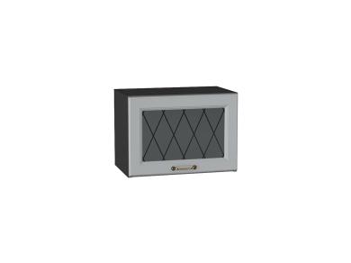 Шкаф верхний горизонтальный со стеклом Ницца 500 Графит / Graphite