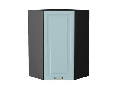 Шкаф верхний угловой Ницца 590Н Голубой / Graphite