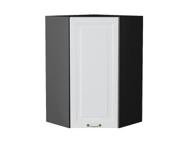 Шкаф верхний угловой Ницца 590Н Белый / Graphite