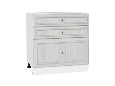 Шкаф нижний с 3-мя ящиками Шале 800 White Dreamline / Белый