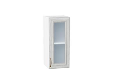 Шкаф верхний со стеклом Шале 300 White Dreamline / Белый