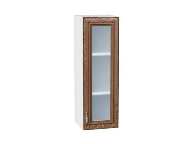Шкаф верхний со стеклом Шале 300Н Brown Dreamline / Белый