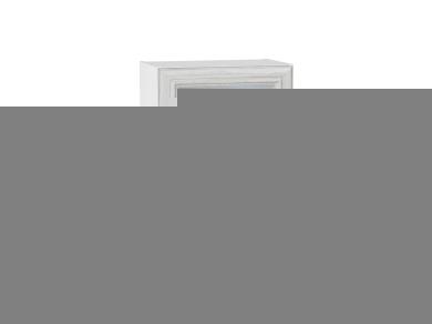 Шкаф верхний со стеклом Шале 500 White Dreamline / Белый