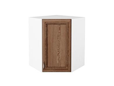 Шкаф верхний угловой Шале 590 Brown Dreamline / Белый