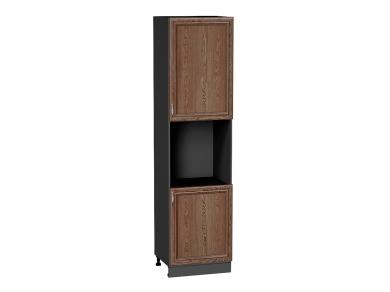 Шкаф пенал под бытовую технику Шале 600Н (для верхних шкафов 920) Brown Dreamline / Graphite