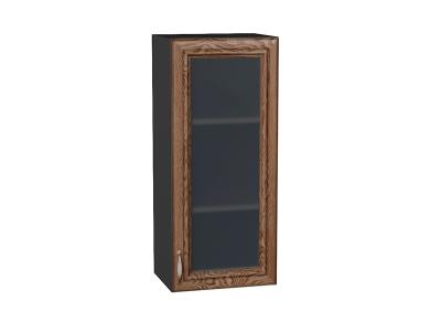 Шкаф верхний со стеклом Шале 400Н Brown Dreamline / Graphite