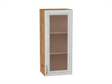 Шкаф верхний со стеклом Шале 400Н White Dreamline / Дуб Вотан