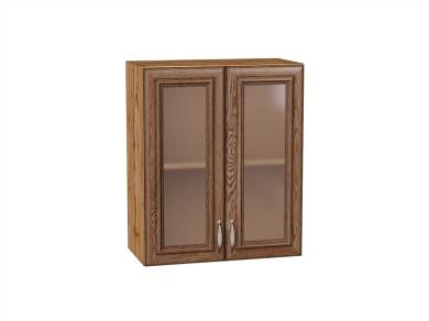 Шкаф верхний со стеклом Шале 600 Brown Dreamline / Дуб Вотан