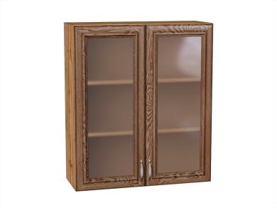Шкаф верхний со стеклом Шале 800Н Brown Dreamline / Дуб Вотан