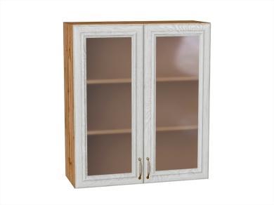 Шкаф верхний со стеклом Шале 800Н White Dreamline / Дуб Вотан