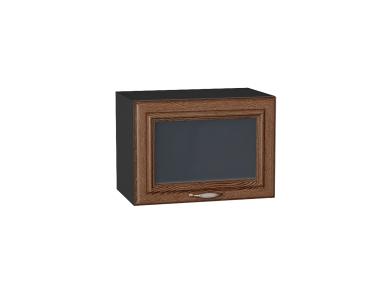 Шкаф верхний горизонтальный со стеклом Шале 500 Brown Dreamline / Graphite
