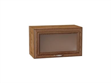 Шкаф верхний горизонтальный со стеклом Шале 600 Brown Dreamline / Дуб Вотан