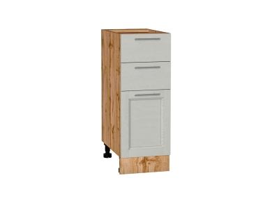 Шкаф нижний с 3-мя ящиками Сканди 300 Cappuccino Softwood / Дуб Вотан