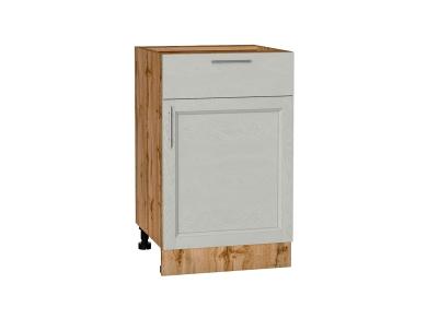 Шкаф нижний с 1 ящиком Сканди 500 Cappuccino Softwood / Дуб Вотан