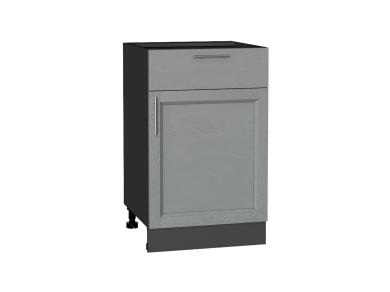 Шкаф нижний с 1 ящиком Сканди 500 Grey Softwood / Graphite