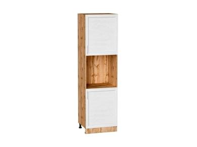 Шкаф пенал под бытовую технику Сканди 600 (для верхних шкафов 720) White Softwood / Дуб Вотан