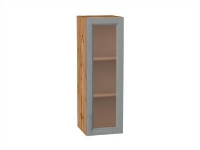 Шкаф верхний со стеклом Сканди 300Н Grey Softwood / Дуб Вотан