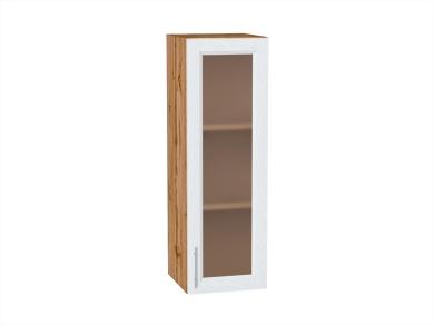 Шкаф верхний со стеклом Сканди 300Н White Softwood / Дуб Вотан