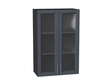 Шкаф верхний со стеклом Сканди 600Н Graphite Softwood / Graphite