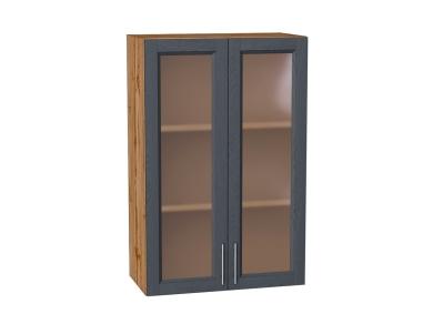 Шкаф верхний со стеклом Сканди 600Н Graphite Softwood / Дуб Вотан