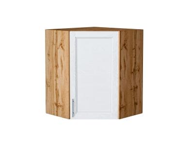 Шкаф верхний угловой Сканди 590 White Softwood / Дуб Вотан