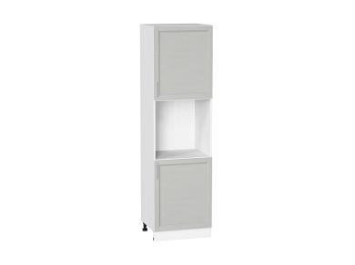 Шкаф пенал под бытовую технику Сканди 600 (для верхних шкафов 720) Cappuccino Softwood / Белый