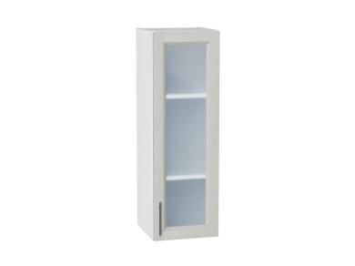 Шкаф верхний со стеклом Сканди 300Н Cappuccino Softwood / Белый