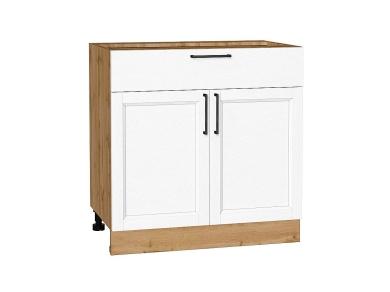 Шкаф нижний с 1 ящиком Сканди 800 White Silkwood / Дуб Вотан