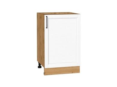 Шкаф нижний Сканди 500 White Silkwood / Дуб Вотан