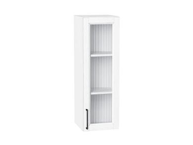 Шкаф верхний со стеклом Сканди 300Н White Silkwood / Белый
