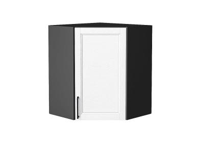 Шкаф верхний угловой Сканди 590 White Silkwood / Graphite