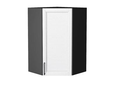Шкаф верхний угловой Сканди 590Н White Silkwood / Graphite