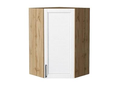 Шкаф верхний угловой Сканди 590Н White Silkwood / Дуб Вотан